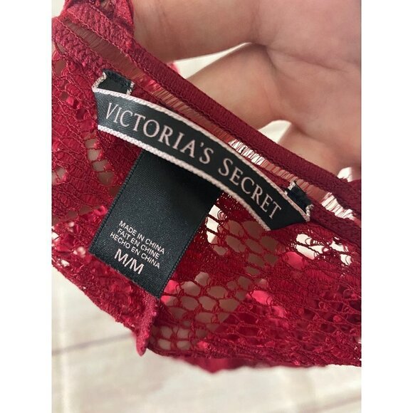 Victoria Secret Women's Red Sheer Lace Teddy - Medium - Picture 9 of 11